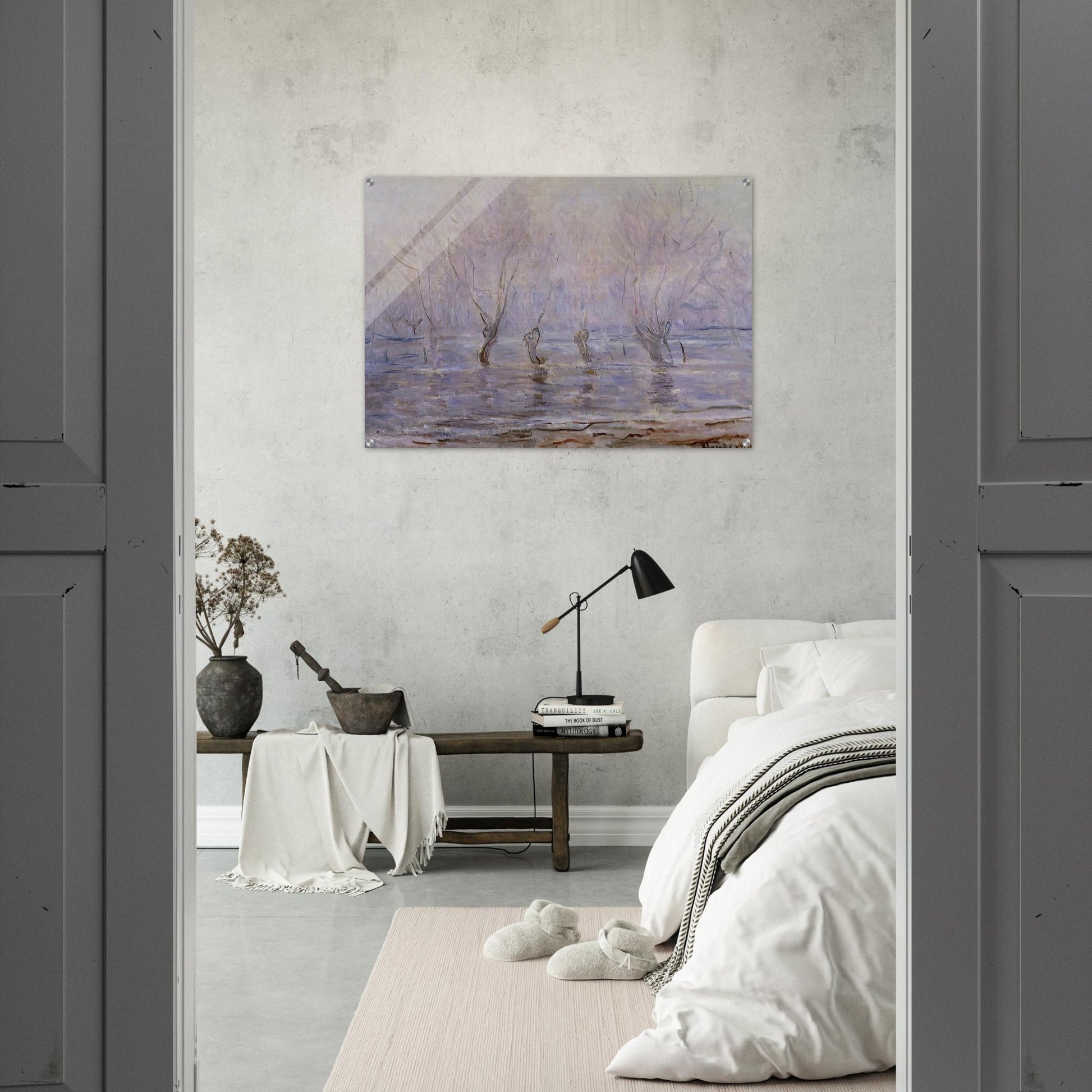 Flood at Giverny - claude monet Acrylic Print - 70x100 cm / 28x40″ inches