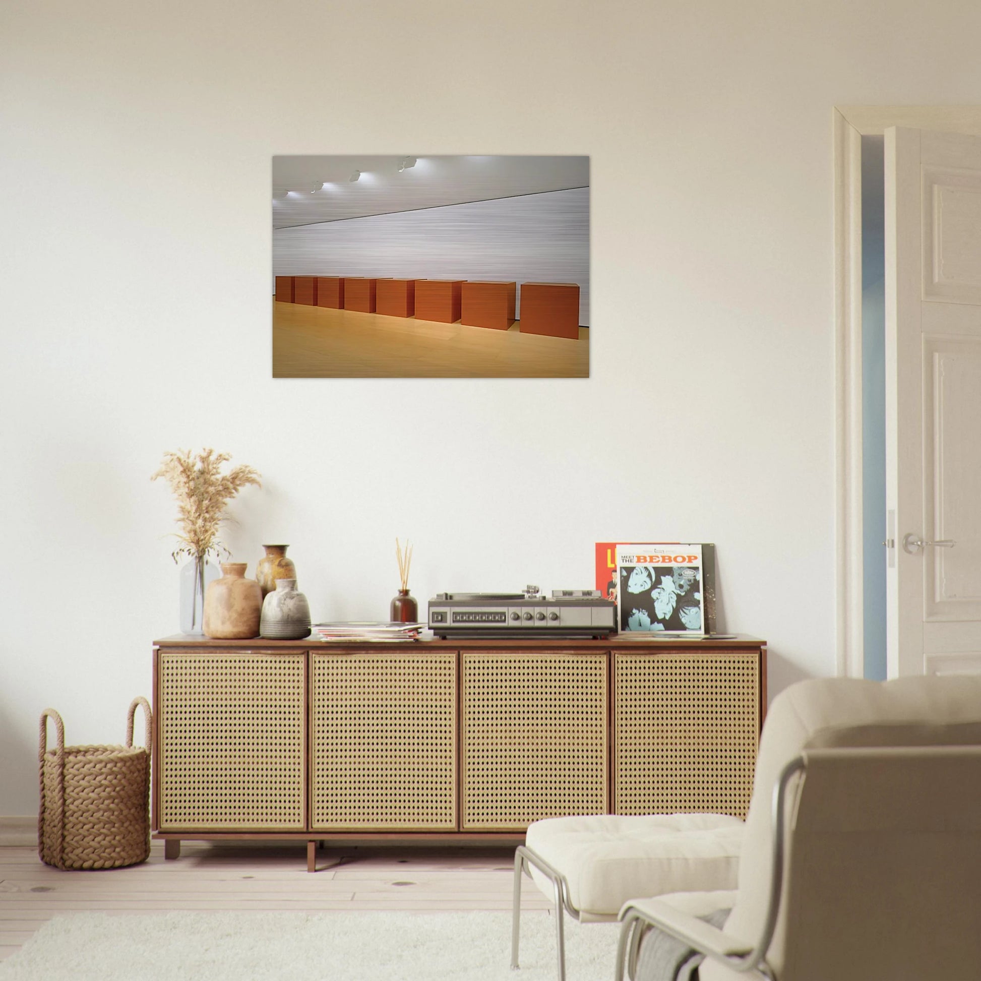 Untitled - 1971 - Donald Judd Brushed Aluminum Print - 70x100 cm / 28x40 inches | Donald Judd Aluminum Print | Donald Judd Prints