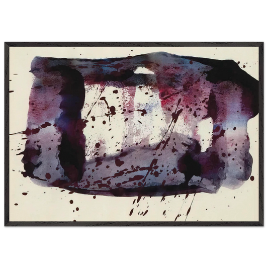 Untitled  SF76-176  - Sam Francis 70x100 cm / 28x40 inches Framed Art Print – Black Wooden Frame