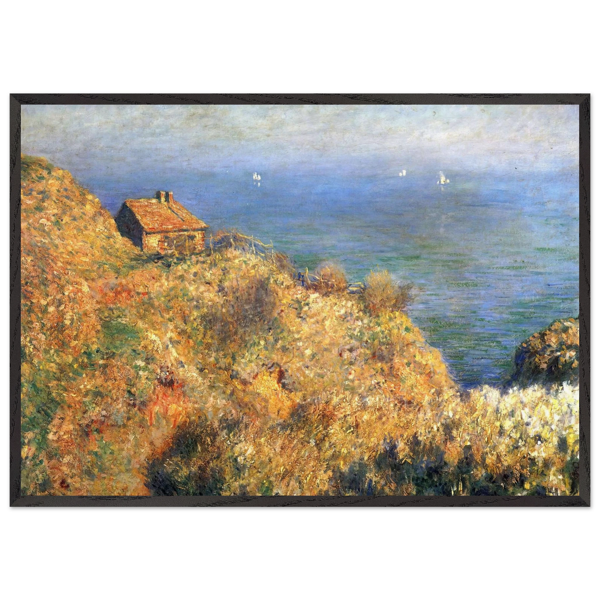 Fishermans House at Varengeville - claude monet Framed Art Print – Black Wooden Frame - Default Title - -Framed Art Print
