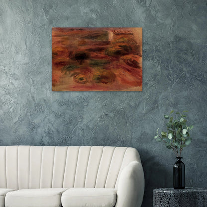 The Artist s Home - Pierre-Auguste Renoir Brushed Aluminum Print - 70x100 cm / 28x40 inches | Pierre-Auguste Renoir Aluminum Print | Pierre-Auguste Renoir Prints