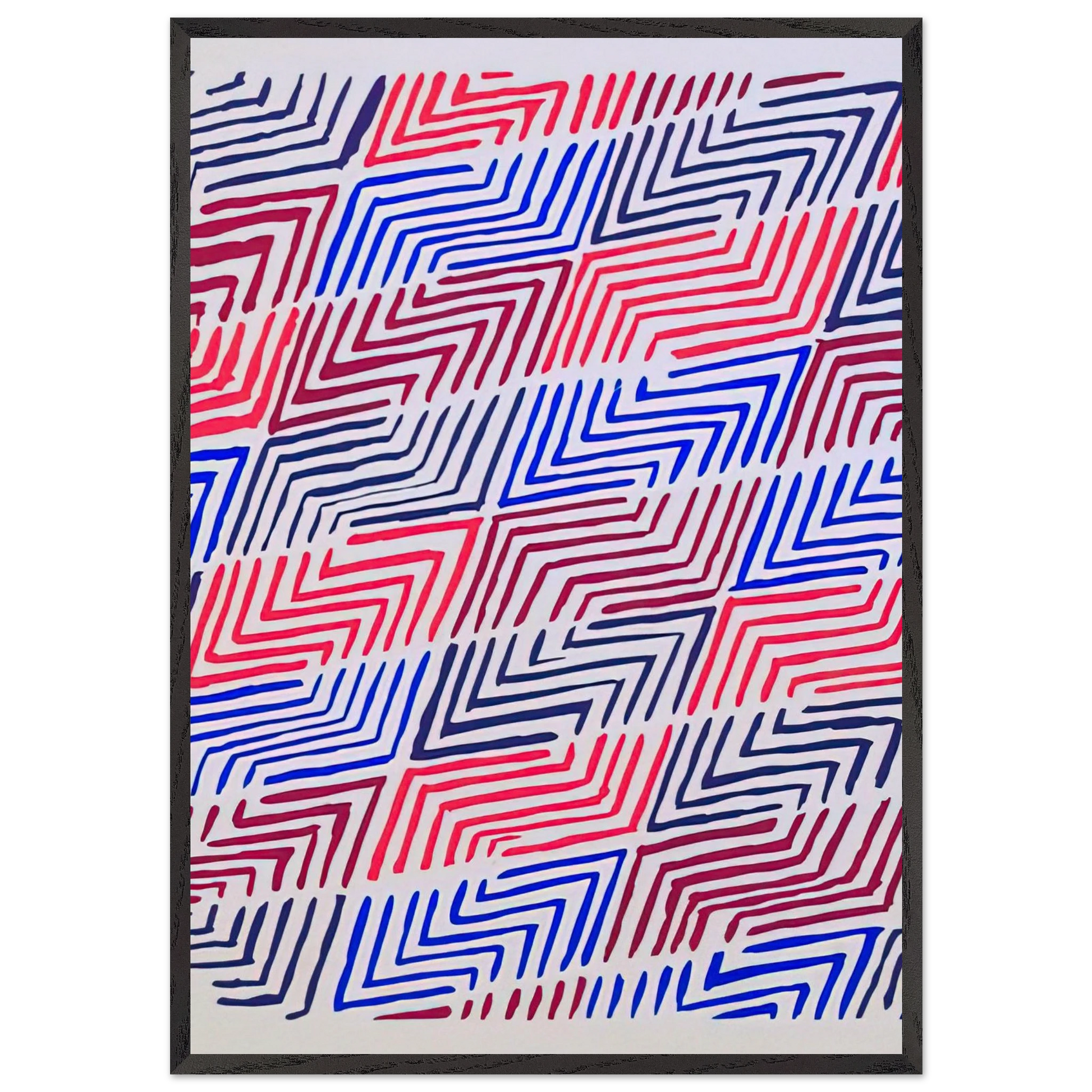 COMPOSITION 30 - Sonia Delaunay Framed Art Print – Black Wooden Frame - Default Title - -Framed Art Print