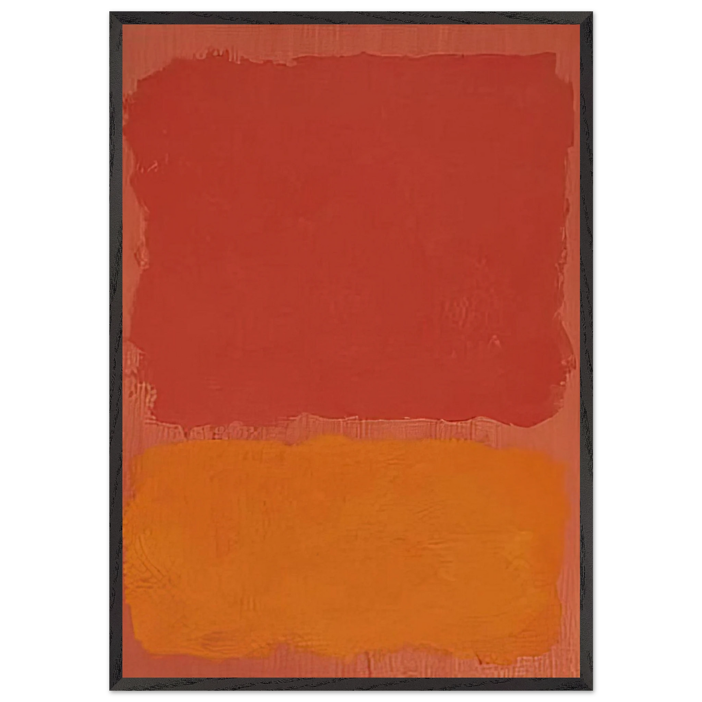 Untitled Red and Orange on Salmon - 1969 - Mark Rothko Framed Art Print – Black Wooden Frame - Default Title - -Framed Art Print