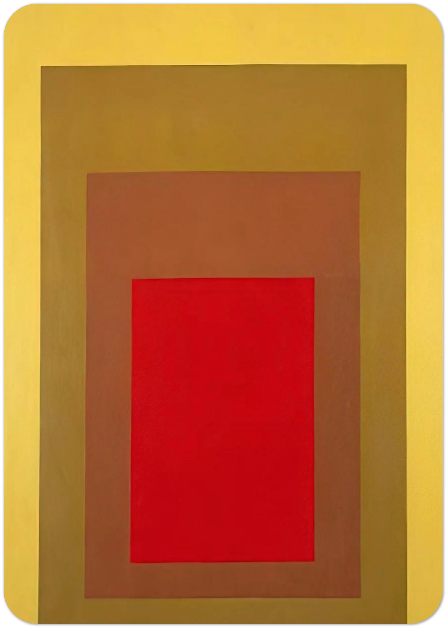 HOMAGE TO THE SQUARE 1967 1 By Josef Albers Pack of 10 Post Cards | Josef Albers Post Cards | A6 (10.5 x 14.8 cm) - 4.1 x 5.8 inches