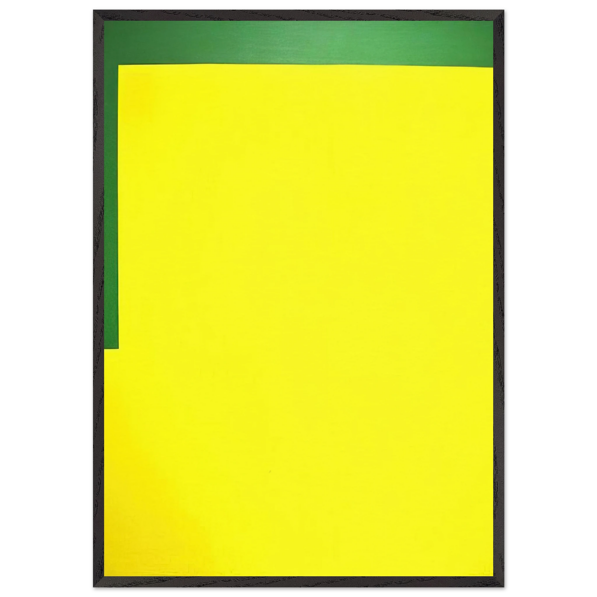 More yellow less green - 1989 - Carmen Herrera Framed Art Print – Black Wooden Frame - Default Title - -Framed Art Print