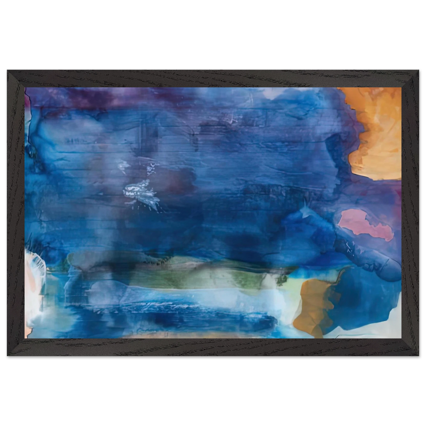 Helen Frankenthaler - Riverhead, 1963-64- Wall Art - 30x40 cm / 12x16 inches - Premium Wooden Framed Poster With Fine Art Paper - White frame