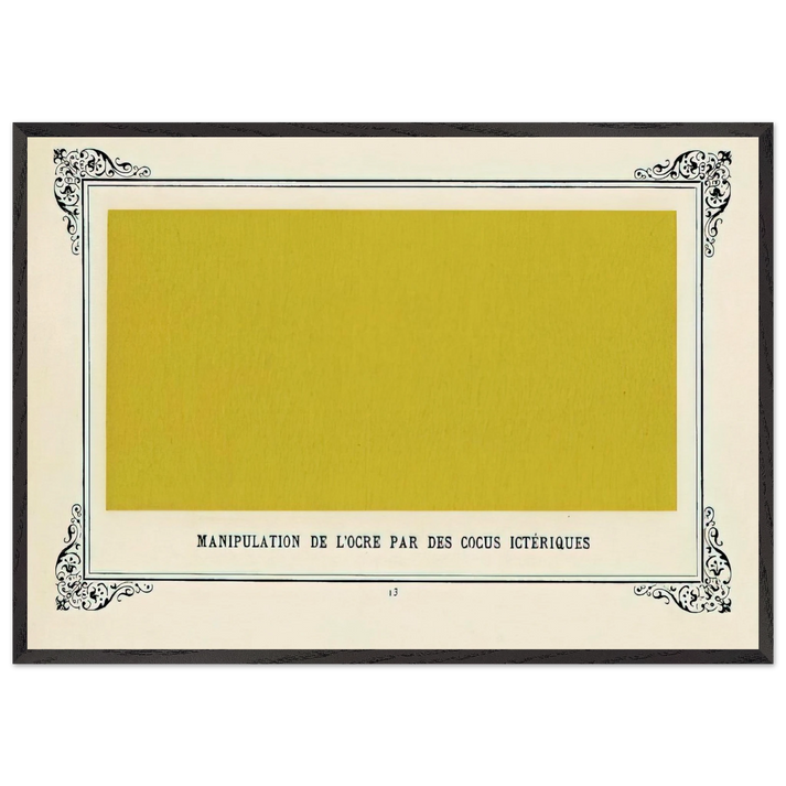 Jaundiced Cuckolds Handling Ochre - Alphonse Allais 70x100 cm / 28x40 inches Framed Art Print – Black Wooden Frame
