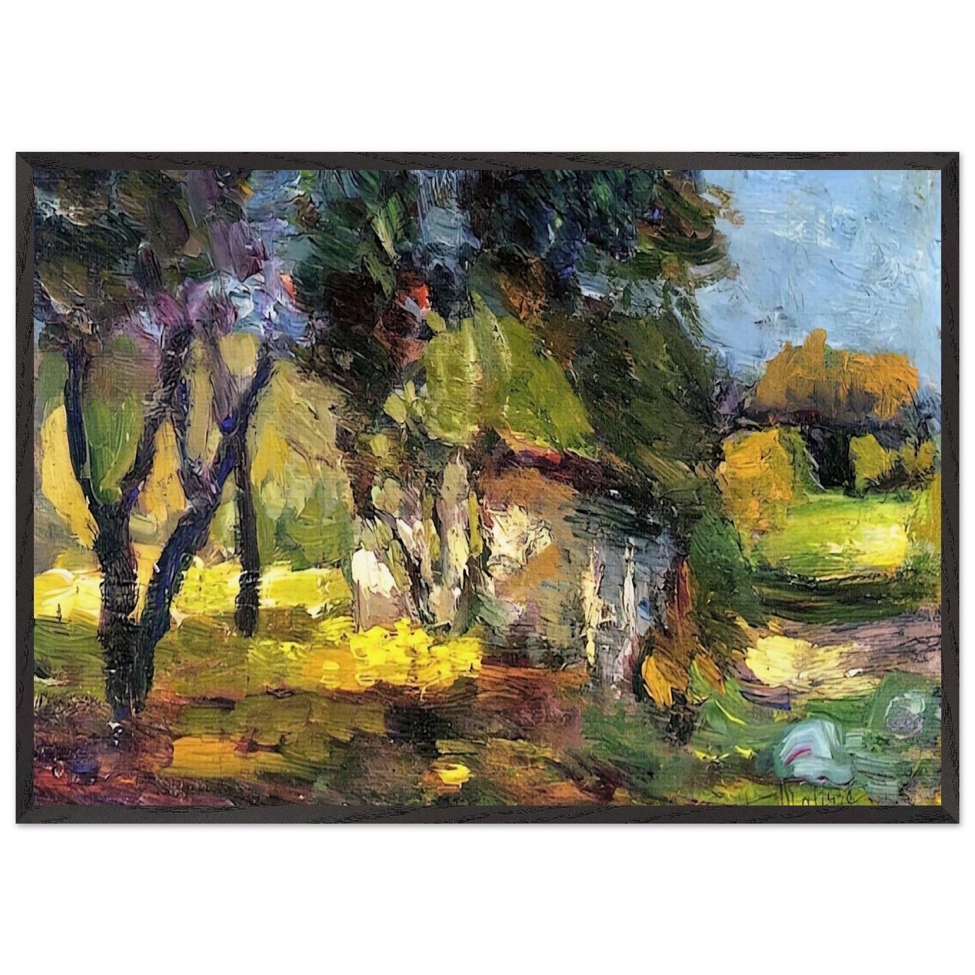 LANDSCAPE CORSICA 1898 - Henri Matisse Framed Art Print – Black Wooden Frame - Default Title - -Framed Art Print