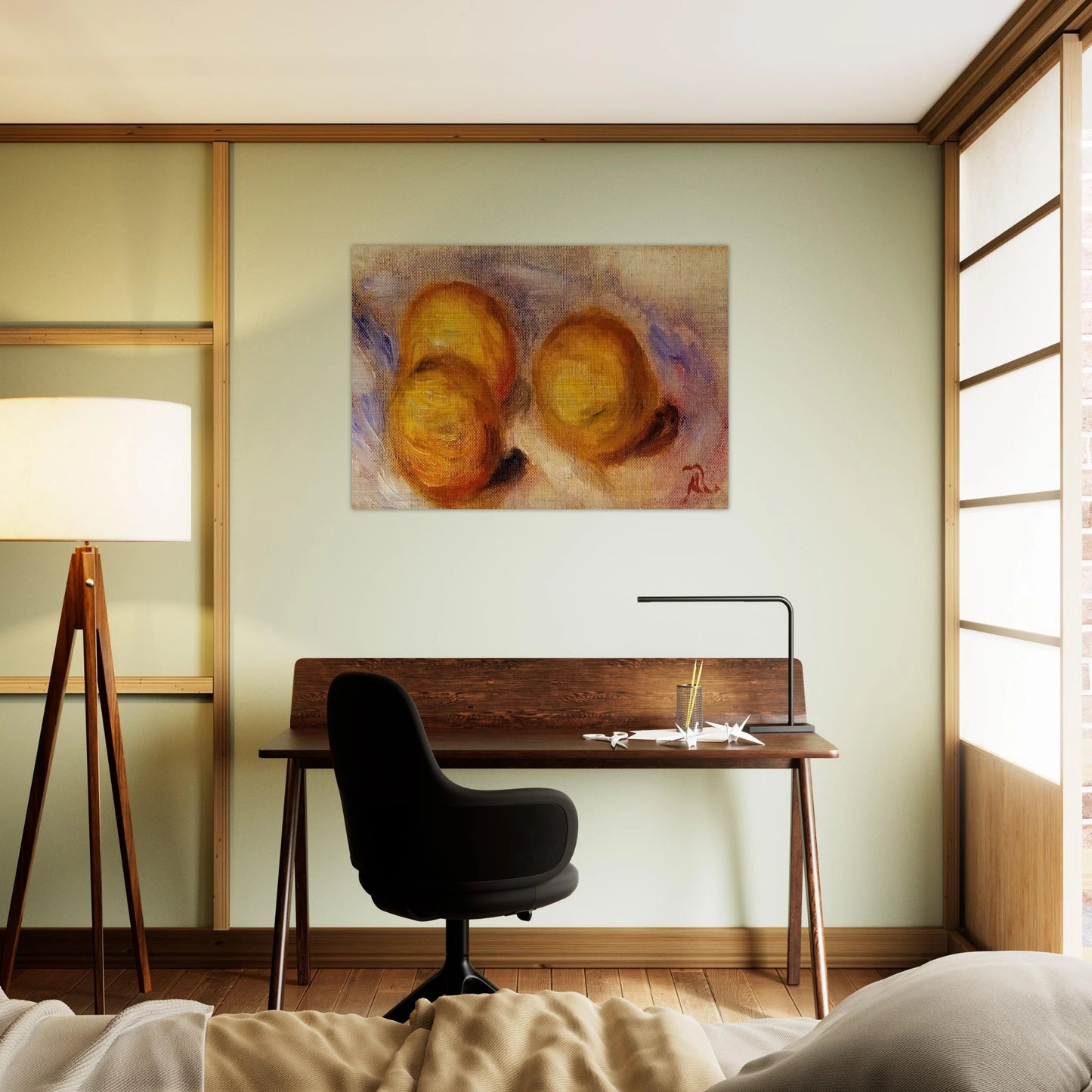 Three Lemons - Pierre-Auguste Renoir Brushed Aluminum Print - 70x100 cm / 28x40 inches | Pierre-Auguste Renoir Aluminum Print | Pierre-Auguste Renoir Prints