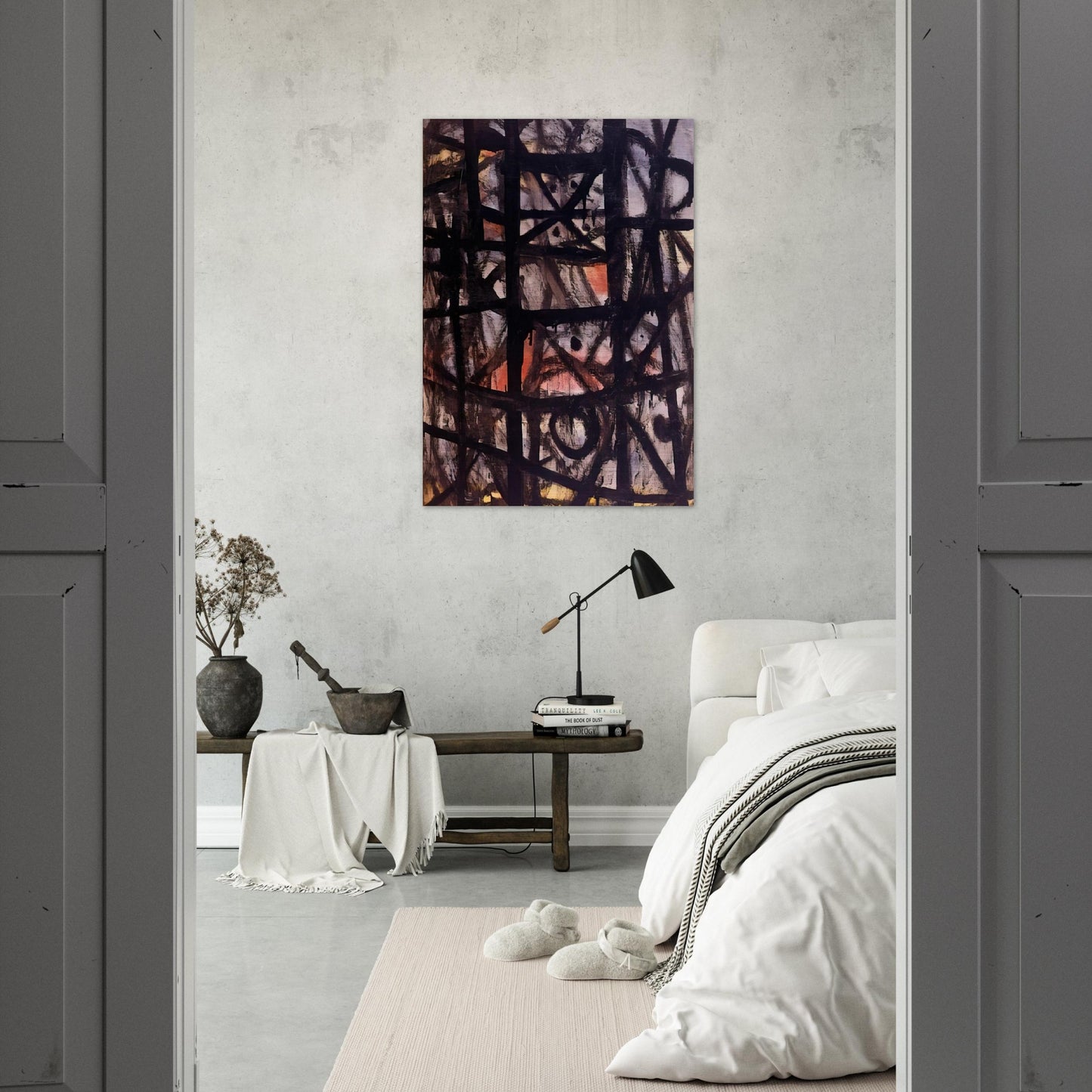 The Cage - 1954 - Adolph Gottlieb Brushed Aluminum Print - 70x100 cm / 28x40 inches | Adolph Gottlieb Aluminum Print | Adolph Gottlieb Prints