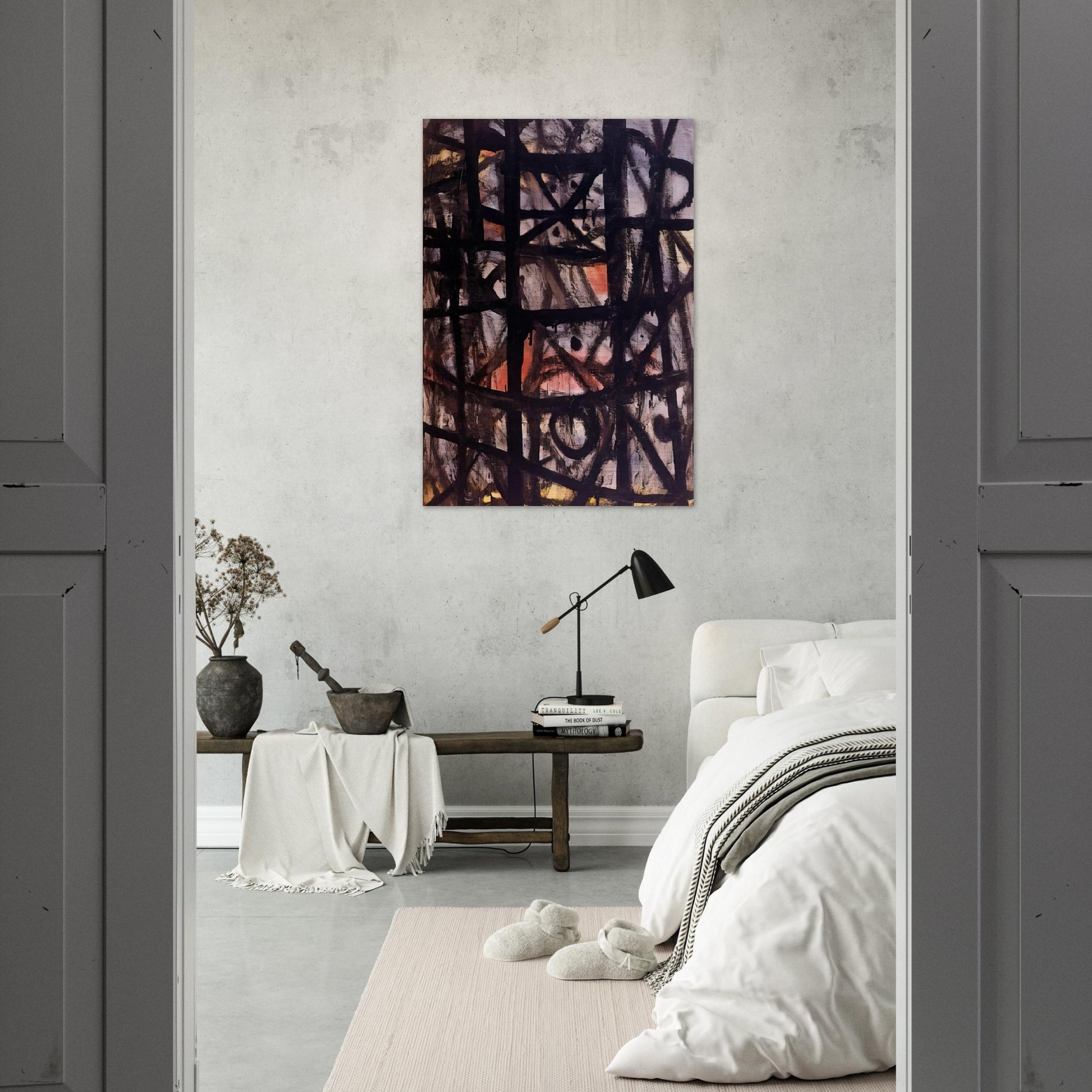 The Cage - 1954 - Adolph Gottlieb Brushed Aluminum Print - 70x100 cm / 28x40 inches | Adolph Gottlieb Aluminum Print | Adolph Gottlieb Prints