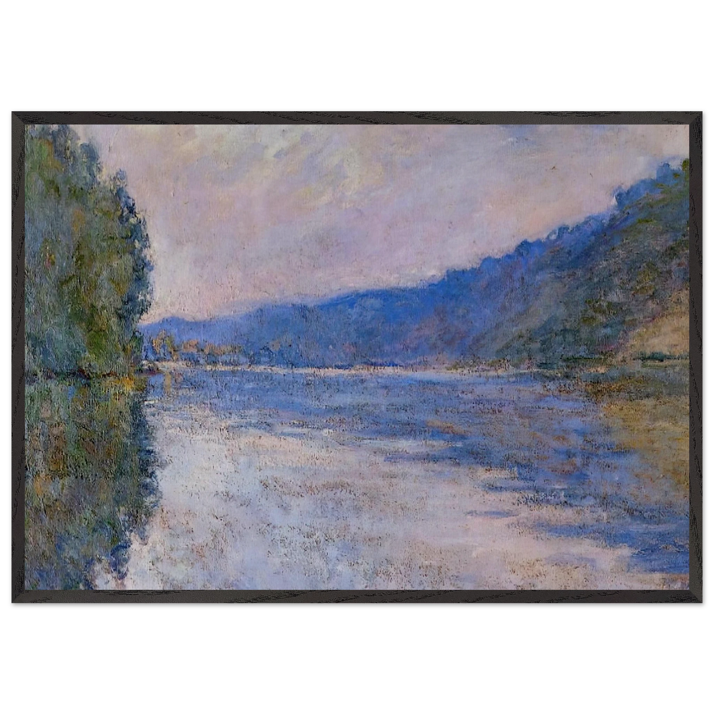 The Seine at Port-Villez - claude monet Framed Art Print – Black Wooden Frame - Default Title - -Framed Art Print