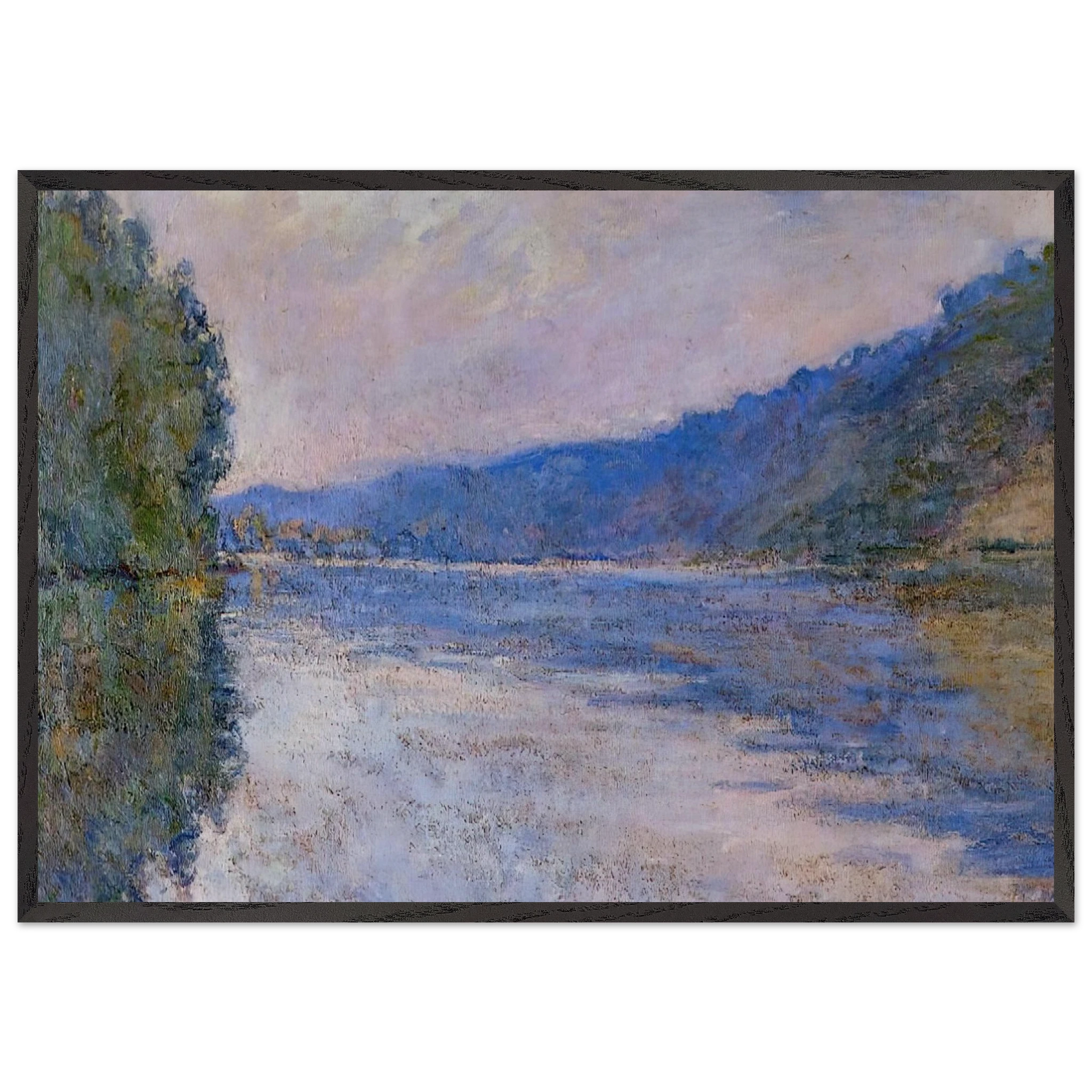 The Seine at Port-Villez - claude monet Framed Art Print – Black Wooden Frame - Default Title - -Framed Art Print