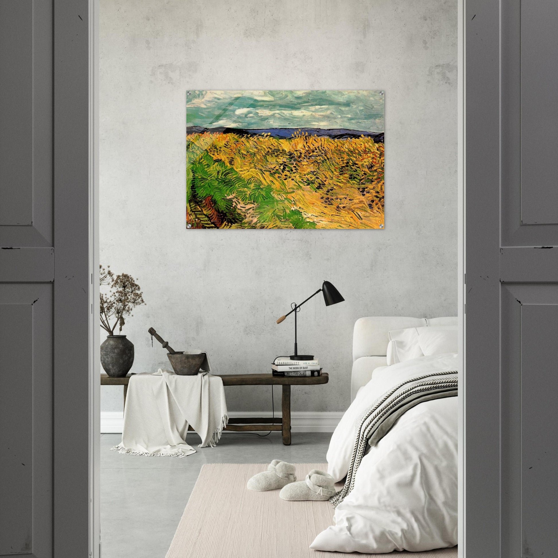 Wheat Field with Cornflowers - Vincent van Gogh Acrylic Print - 70x100 cm / 28x40″ inches