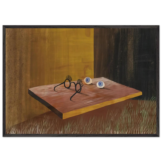 EYES ON THE TABLE 1938 - Remedios Varo Framed Art Print – Black Wooden Frame - Default Title - -Framed Art Print