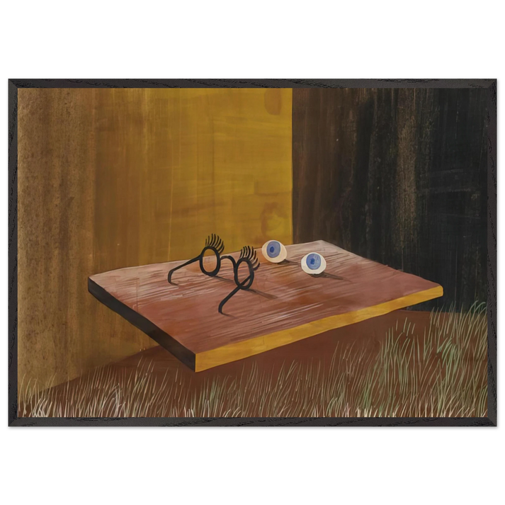 EYES ON THE TABLE 1938 - Remedios Varo 70x100 cm / 28x40 inches Framed Art Print – Black Wooden Frame