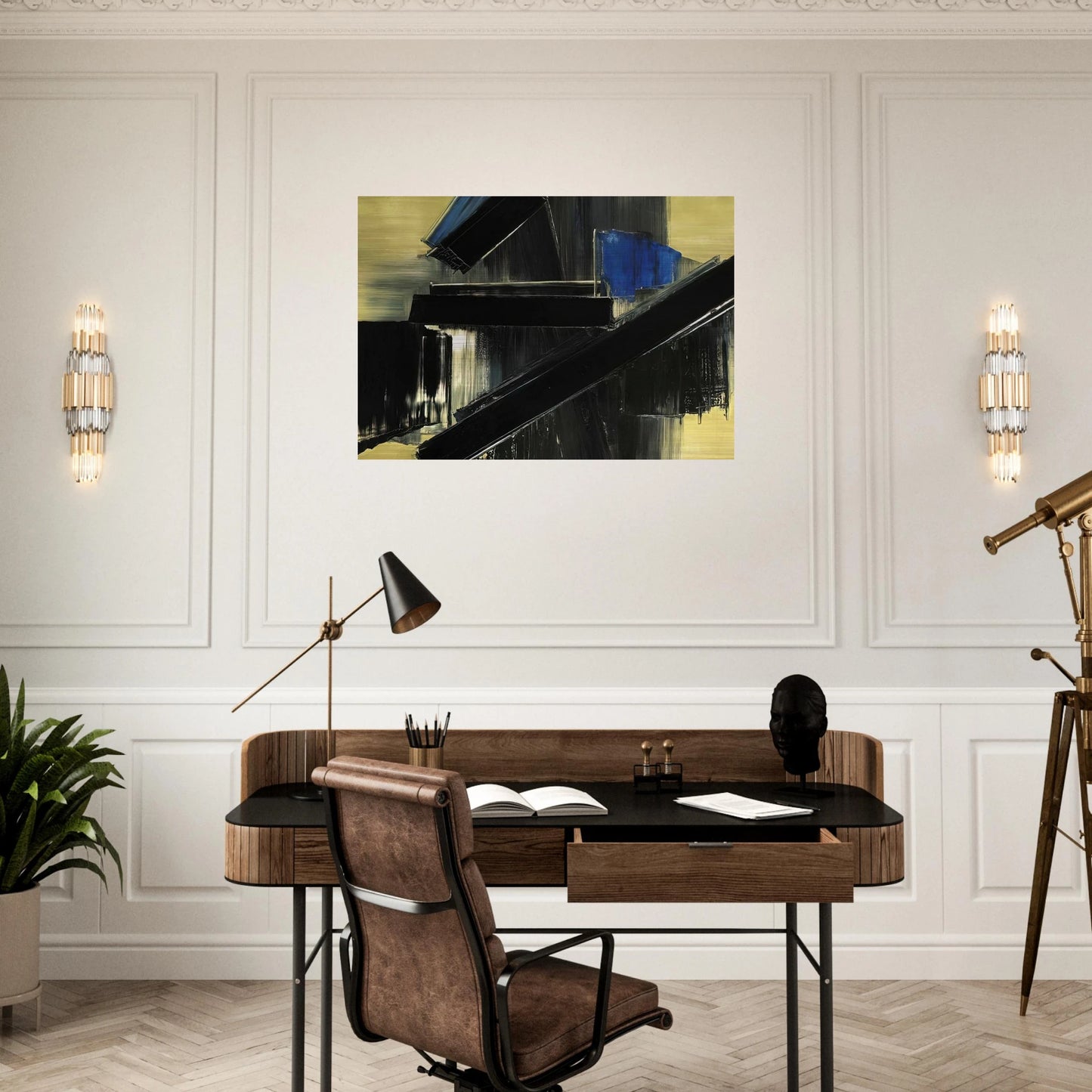 Peinture 21 Juillet 1958 - 1958 - Pierre Soulages Brushed Aluminum Print - 70x100 cm / 28x40 inches | Pierre Soulages Aluminum Print | Pierre Soulages Prints