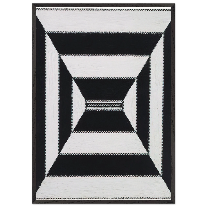 The Acrobatic Rectangle Per Six - 1967 - Alfred Jensen 70x100 cm / 28x40 inches Framed Art Print – Black Wooden Frame