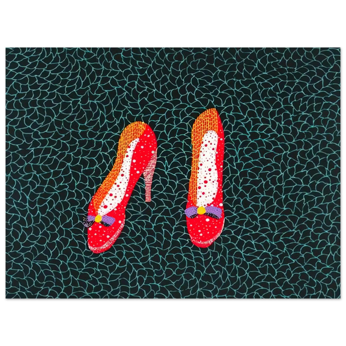 Yayoi Kusama - SHOES 1985 Fine Art Poster - 13x18 cm / 5x7 inches