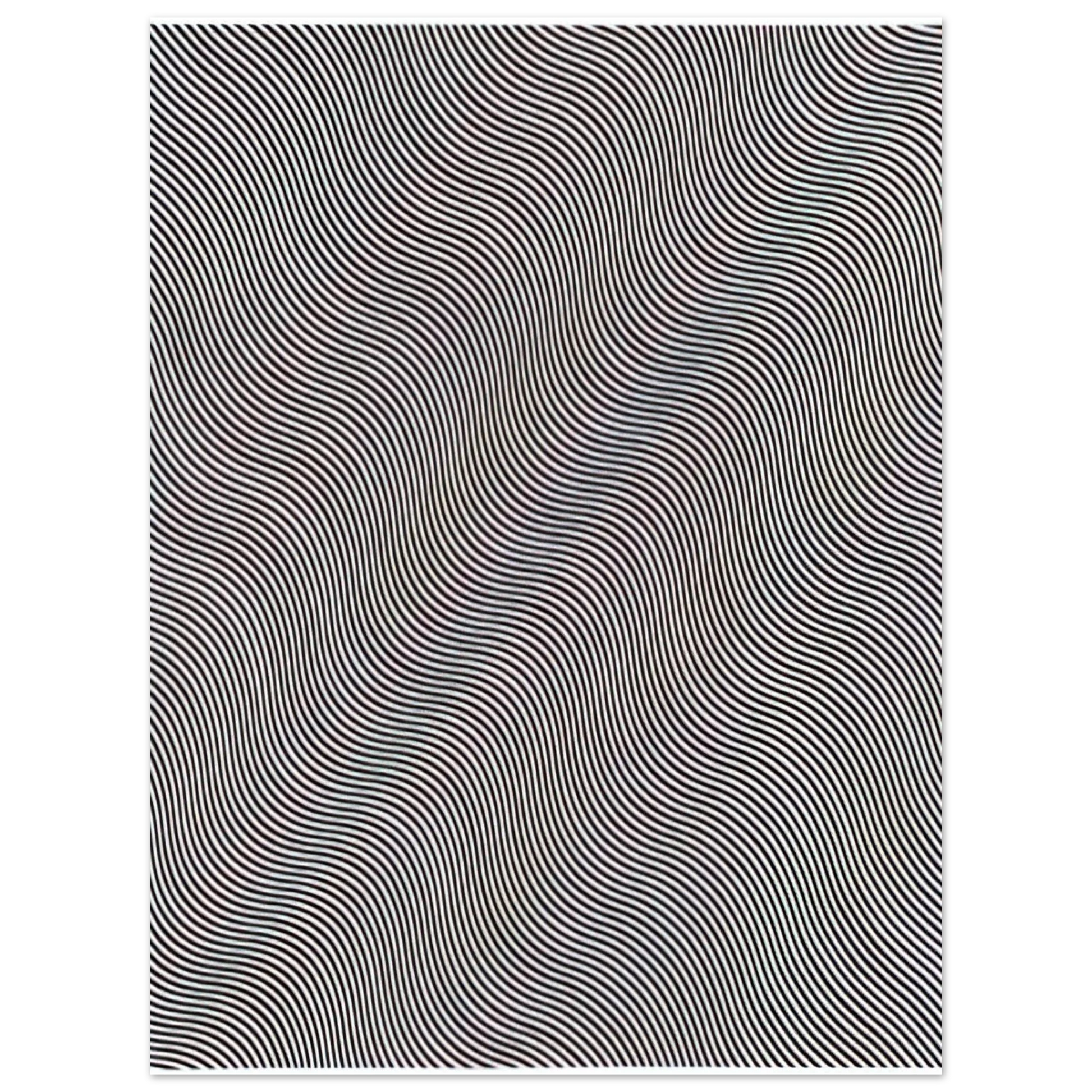 Bridget Riley - UNTITLED DIAGONAL CURVE 1966 Fine Art Poster - Default Title