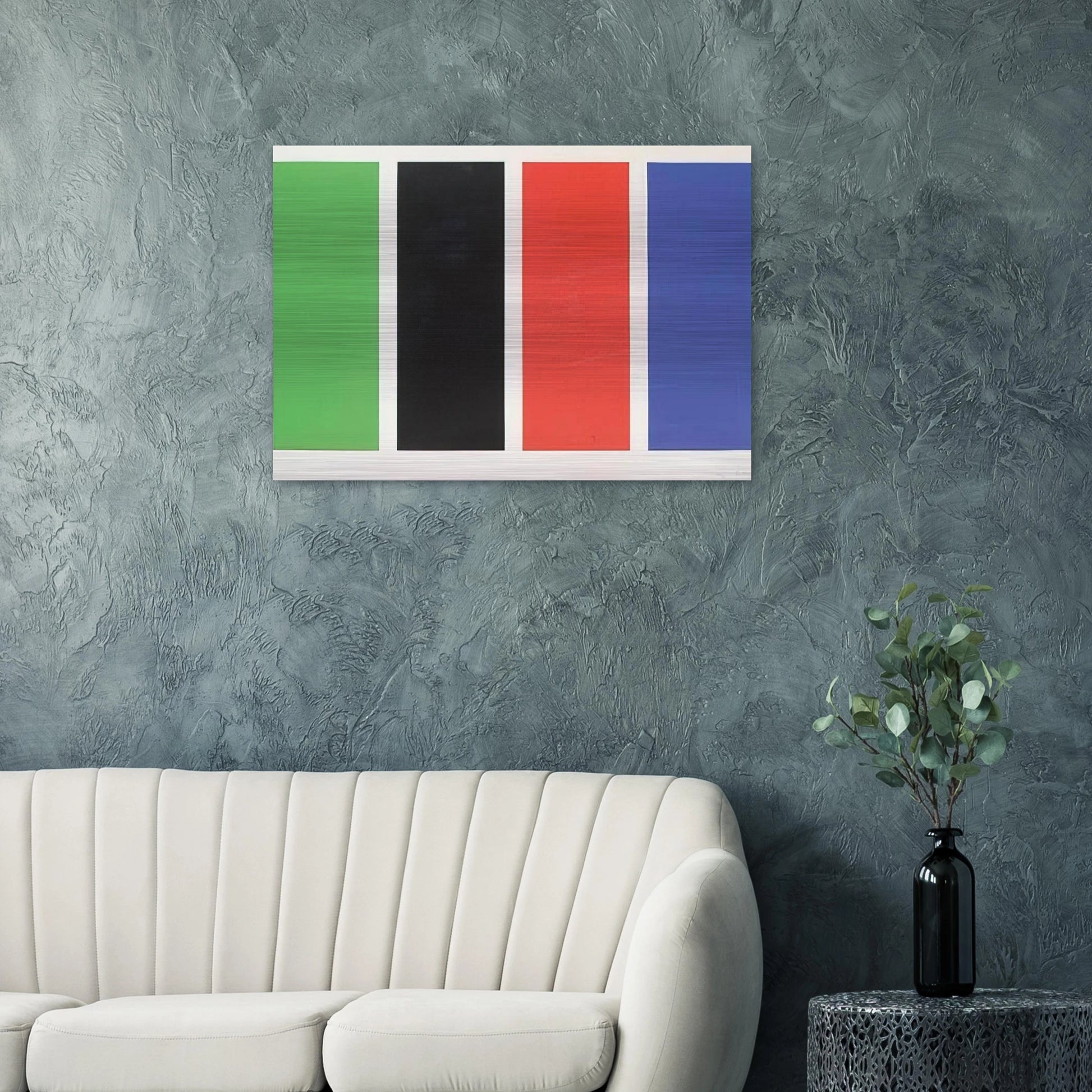 Four Panels - Ellsworth Kelly Brushed Aluminum Print - 70x100 cm / 28x40 inches | Ellsworth Kelly Aluminum Print | Ellsworth Kelly Prints