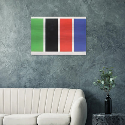 Four Panels - Ellsworth Kelly Brushed Aluminum Print - 70x100 cm / 28x40 inches | Ellsworth Kelly Aluminum Print | Ellsworth Kelly Prints