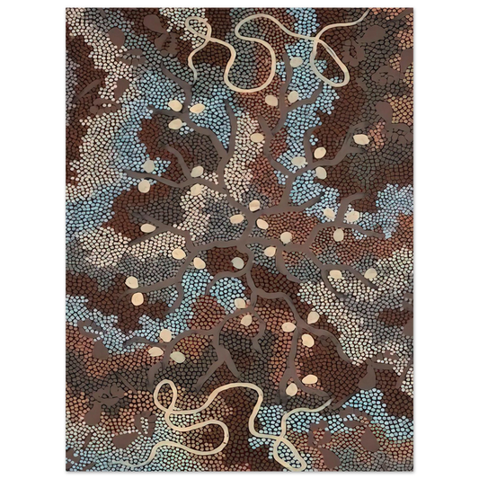 Clifford Possum Tjapaltjarri - Bush Tucker Dreaming - 1984 Fine Art Poster - Default Title
