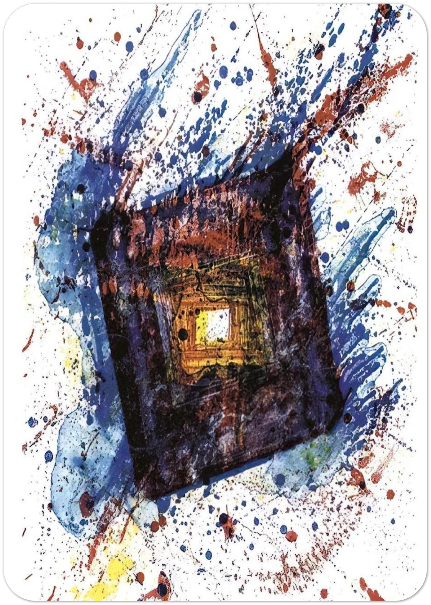 Falling Star  L. L249  By Sam Francis Pack of 10 Post Cards | Sam Francis Post Cards | A6 (10.5 x 14.8 cm) - 4.1 x 5.8 inches