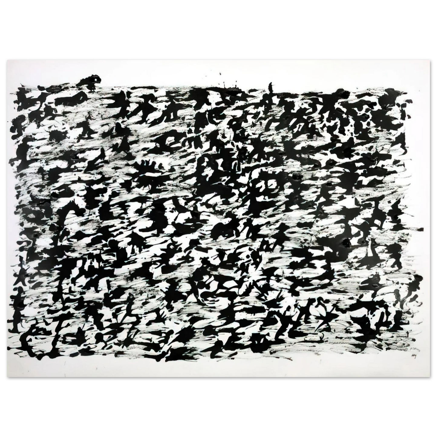Henri Michaux - UNTITLED CHINESE INK DRAWING 1961 Fine Art Poster - Default Title