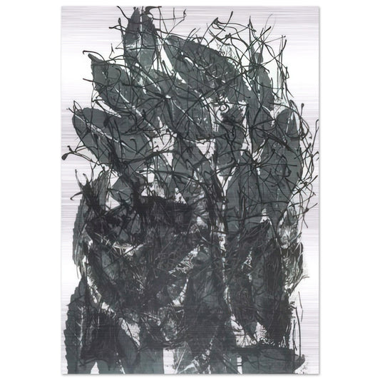 Leaves I - Jean-Paul Riopelle Brushed Aluminum Print - 70x100 cm / 28x40 inches | Jean-Paul Riopelle Aluminum Print | Jean-Paul Riopelle Prints
