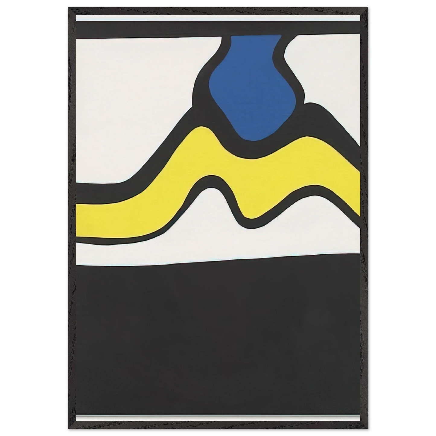 Untitled - 1961 N12 - Nicholas Krushenick Framed Art Print – Black Wooden Frame - Default Title - -Framed Art Print