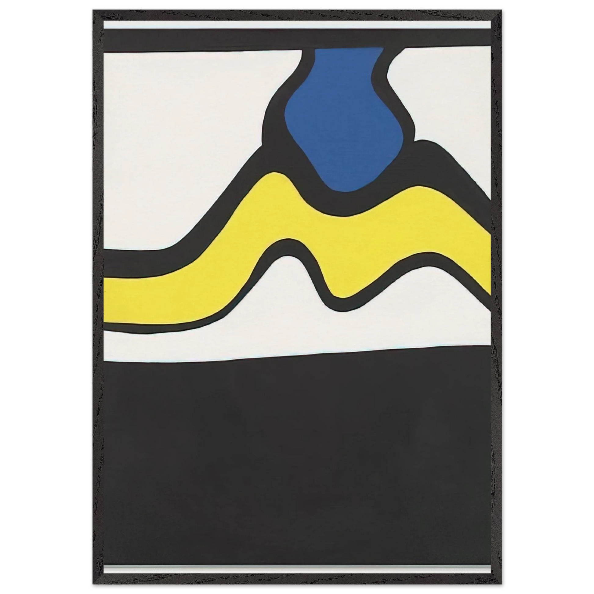 Untitled - 1961 N12 - Nicholas Krushenick Framed Art Print – Black Wooden Frame - Default Title - -Framed Art Print