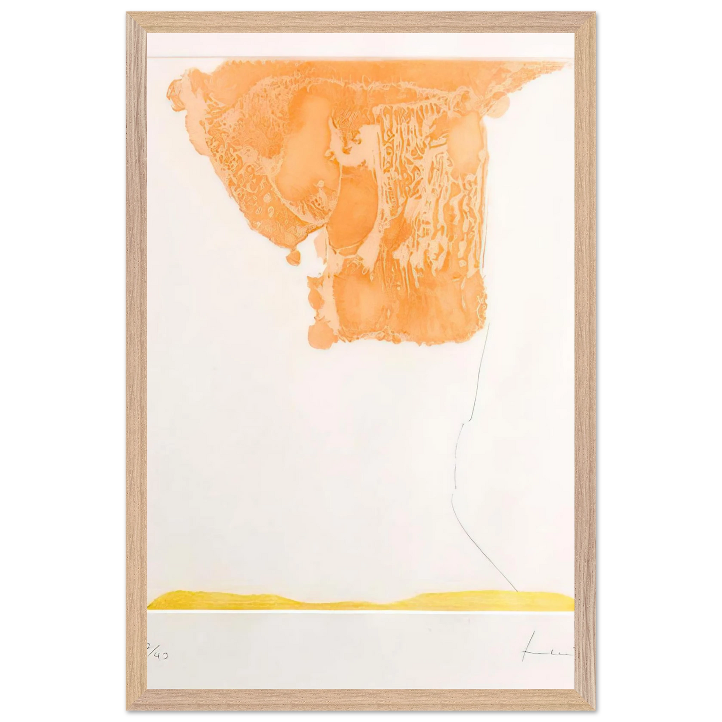 Helen Frankenthaler - Pranzo Italiano - 1973 Wall art - 70x100 cm / 28x40 inches - Premium Wooden Framed Poster With Fine Art Paper - Black frame