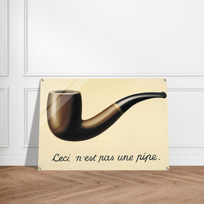 THE TREACHERY OF IMAGES THIS IS NOT A PIPE 1948 - Rene Magritte Acrylic Print - 70x100 cm / 28x40″ inches | Rene Magritte Wall Art | Rene Magritte Prints