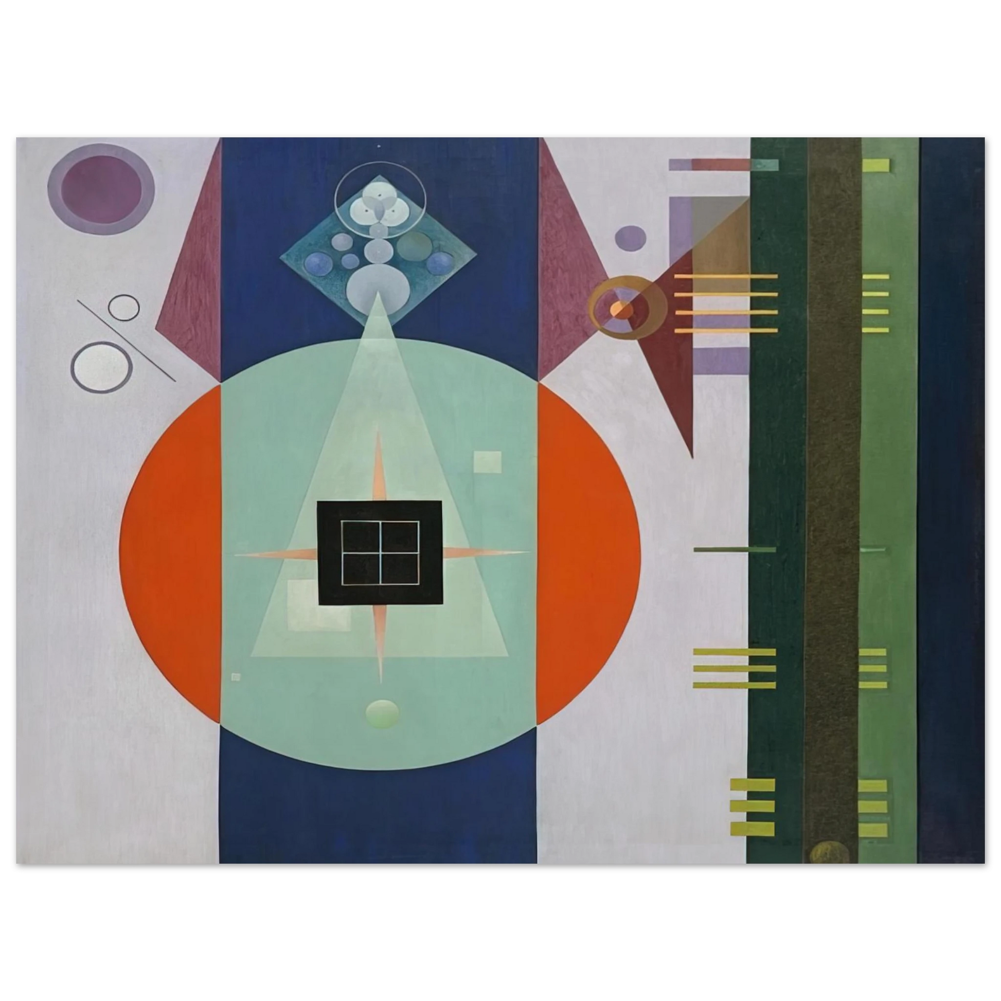 Rudolf Bauer - DARK SQUARE 1938 Fine Art Poster - Default Title