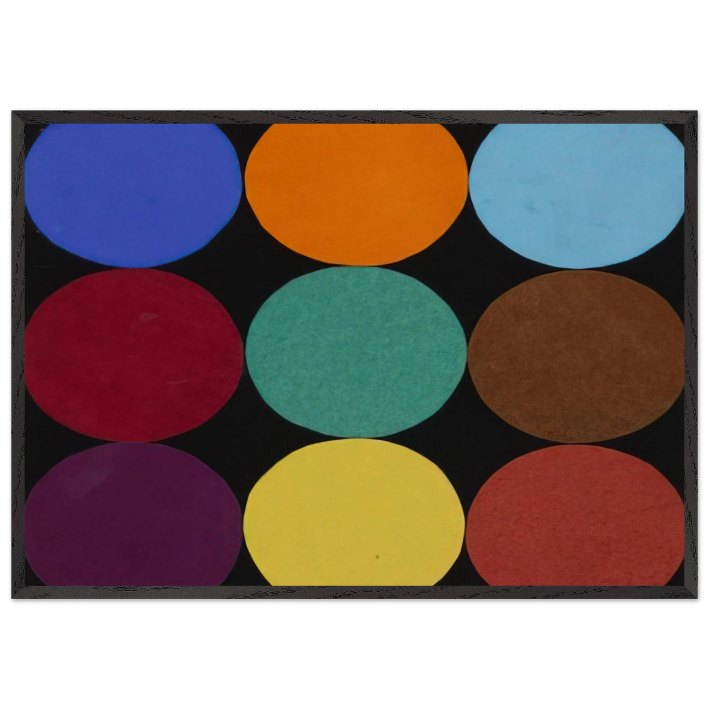 Nine Colors - Ellsworth Kelly Framed Art Print – Black Wooden Frame - Default Title - -Framed Art Print