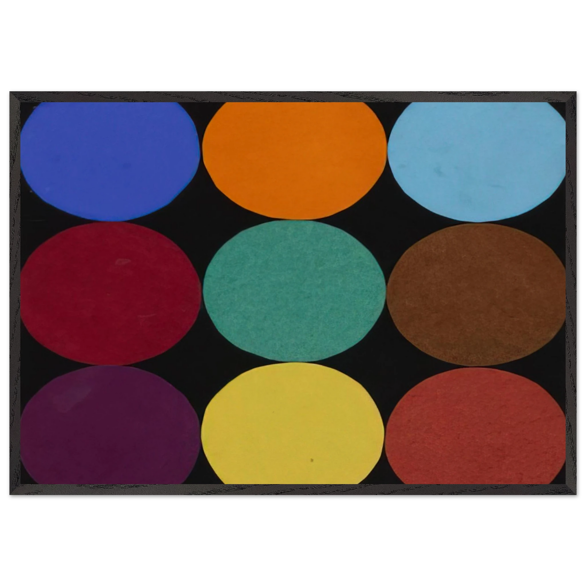 Nine Colors - Ellsworth Kelly Framed Art Print – Black Wooden Frame - Default Title - -Framed Art Print