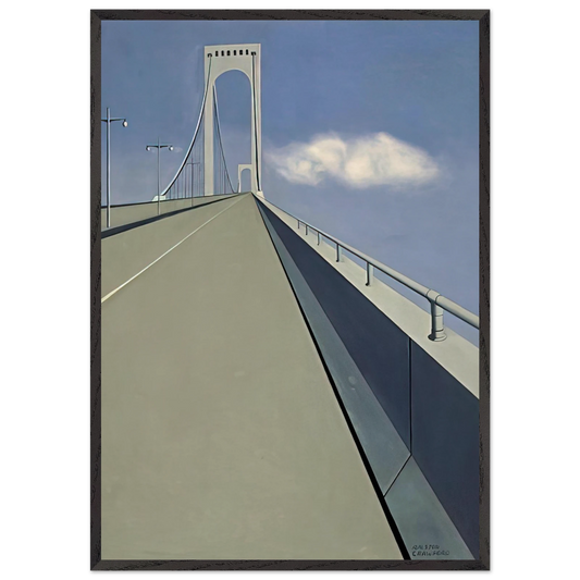 Whitestone Bridge - 1940 - Ralston Crawford Framed Art Print – Black Wooden Frame - Default Title - -Framed Art Print