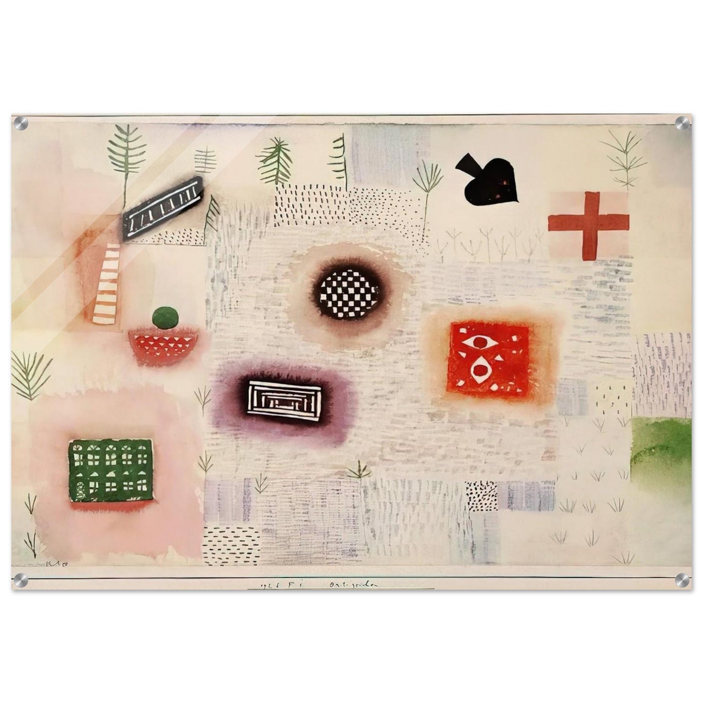 PLACE SIGNS 1926 - Paul Klee Acrylic Print - 70x100 cm / 28x40″ inches | Paul Klee Wall Art | Paul Klee Prints