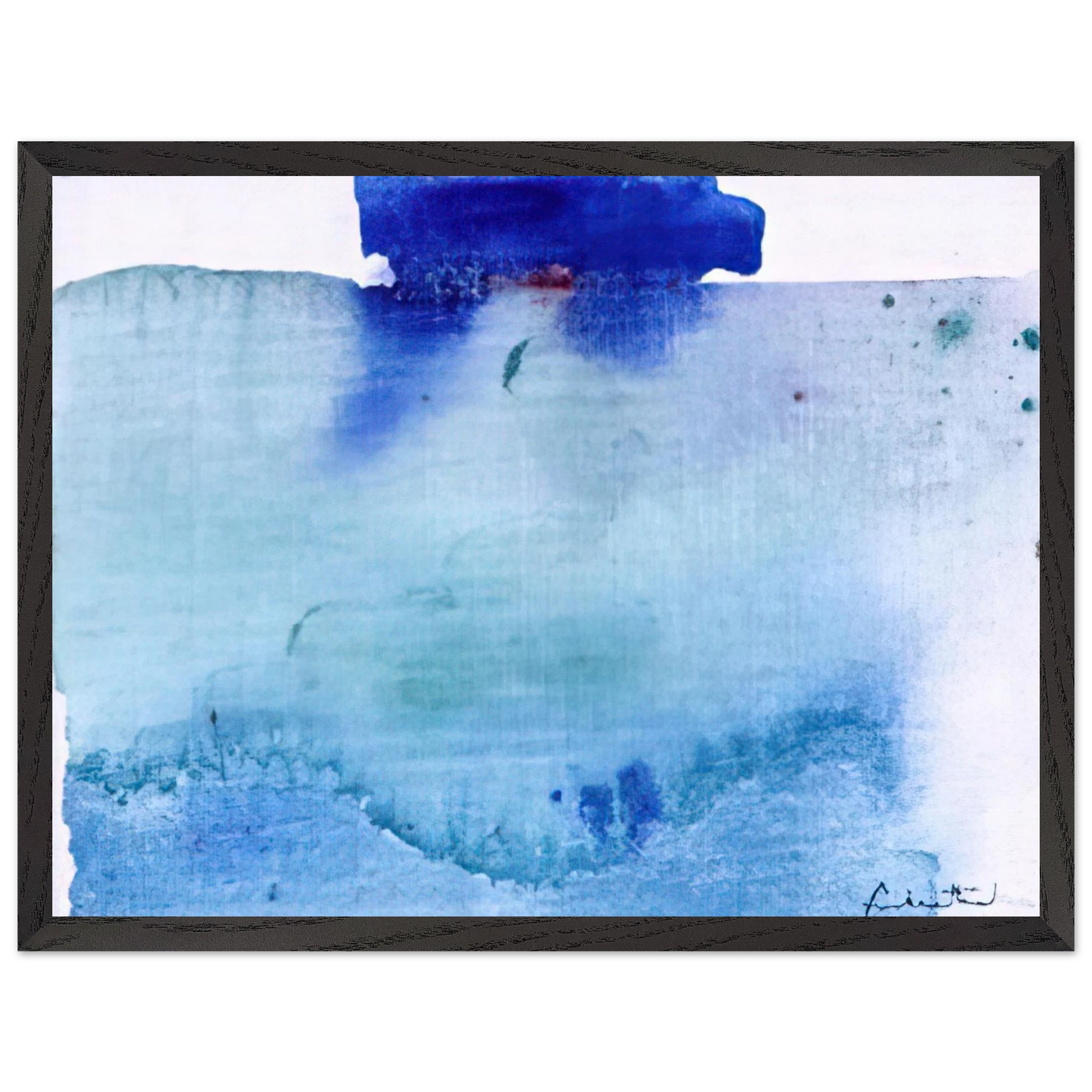 Helen Frankenthaler - Untitled - 1982 Wall art - 15x20 cm / 6x8 inches - Premium Wooden Framed Poster With Fine Art Paper - Black frame