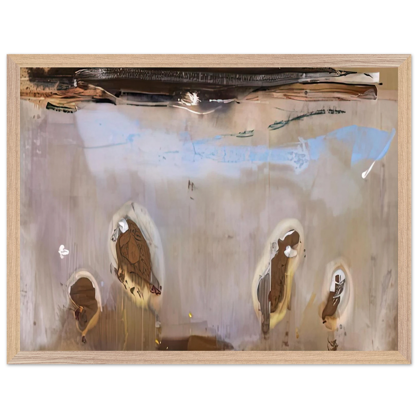 Helen Frankenthaler - Tethys, 1981- Wall Art - 60x80 cm / 24x32 inches - Premium Wooden Framed Poster With Fine Art Paper - Black frame
