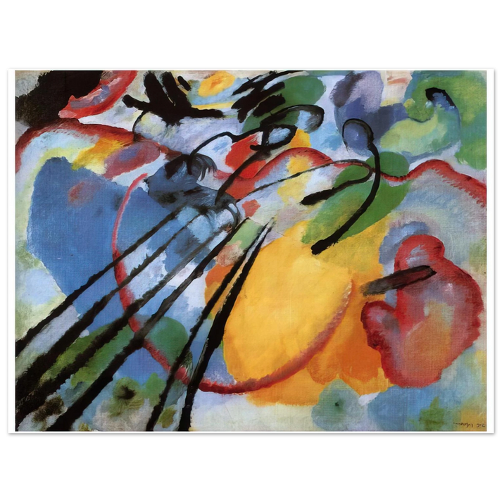 Wassily Kandinsky - IMPROVISATION 26 ROWING 1912  75x100 cm / 30x40inches Fine Art Poster