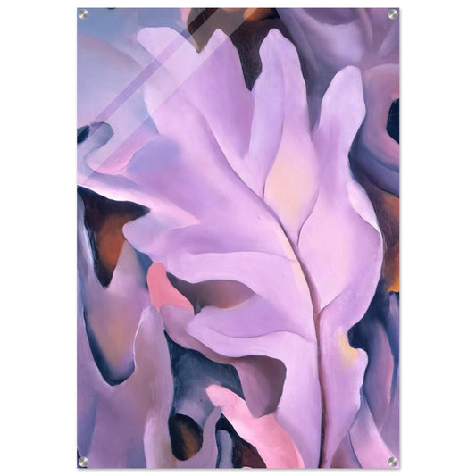 Purple Leaves - Georgia O'Keeffe Acrylic Print - 70x100 cm / 28x40″ inches
