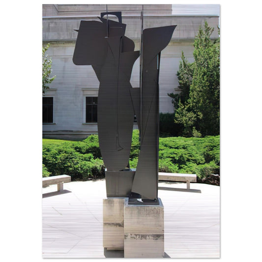 SEVENTH DECADE GARDEN IX X 1970 - Louise Nevelson Brushed Aluminum Print - 70x100 cm / 28x40 inches | Louise Nevelson Aluminum Print | Louise Nevelson Prints