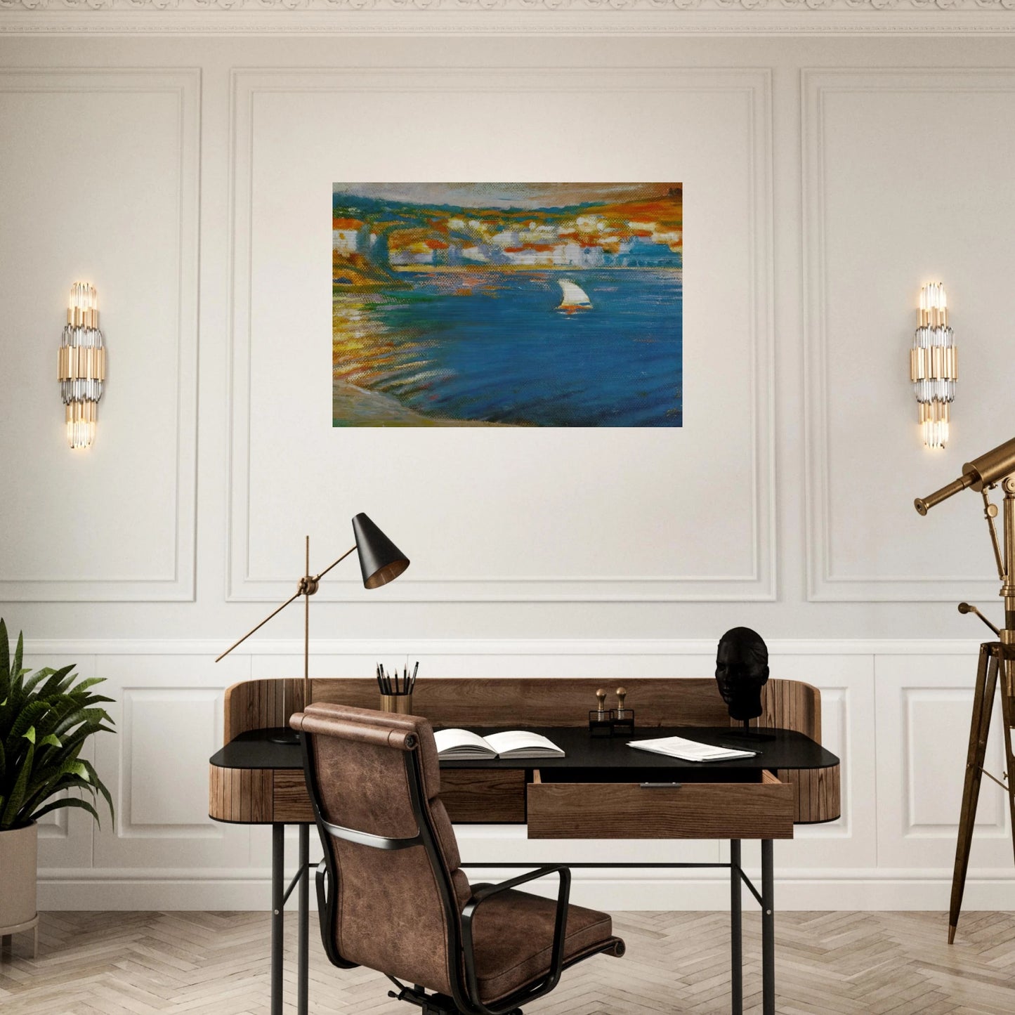 LANDSCAPE NEAR CADAQUES 1921 - Salvador Dali Brushed Aluminum Print - 70x100 cm / 28x40 inches | Salvador Dali Aluminum Print | Salvador Dali Prints