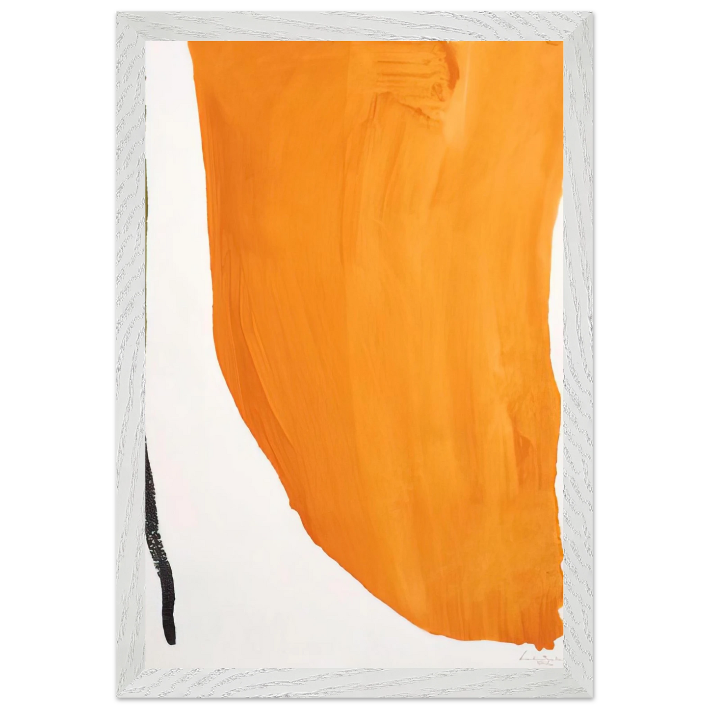 Helen Frankenthaler - Orange Downpour - 1970 Wall art - 13x18 cm / 5x7 inches - Premium Wooden Framed Poster With Fine Art Paper - Wood frame