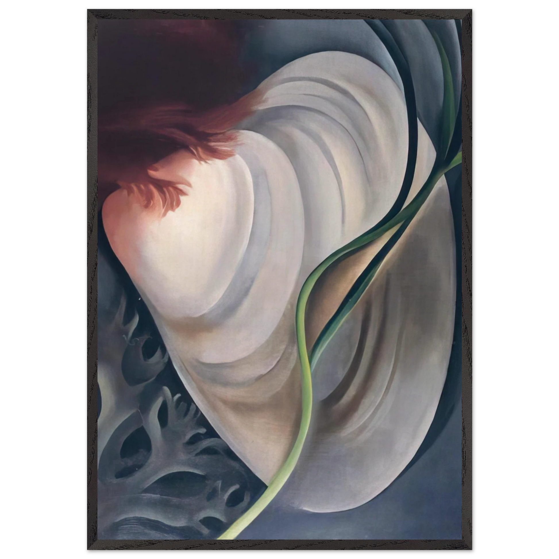 Shell No 2 - Georgia OKeeffe Framed Art Print – Black Wooden Frame - Default Title - -Framed Art Print