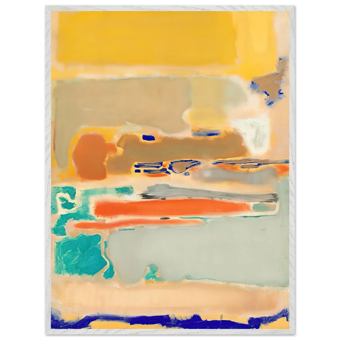 Mark Rothko - Multiform - 1948 Wall Art - 21x29.7 cm / 8x12" - Premium Wooden Framed Poster With Fine Art Paper - White frame