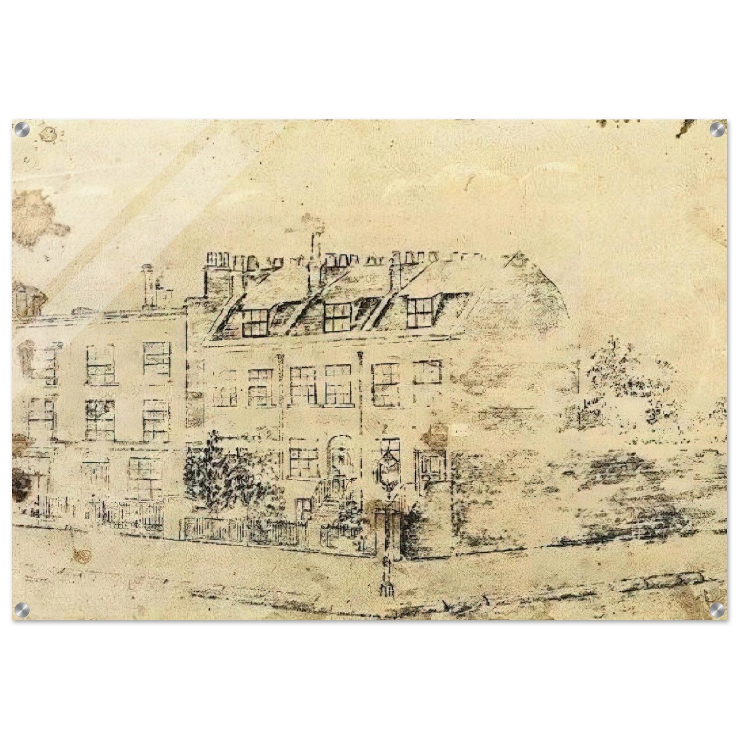 Vincent's Boarding House in Hackford Road, Brixton, London - Vincent van Gogh Acrylic Print - 70x100 cm / 28x40″ inches