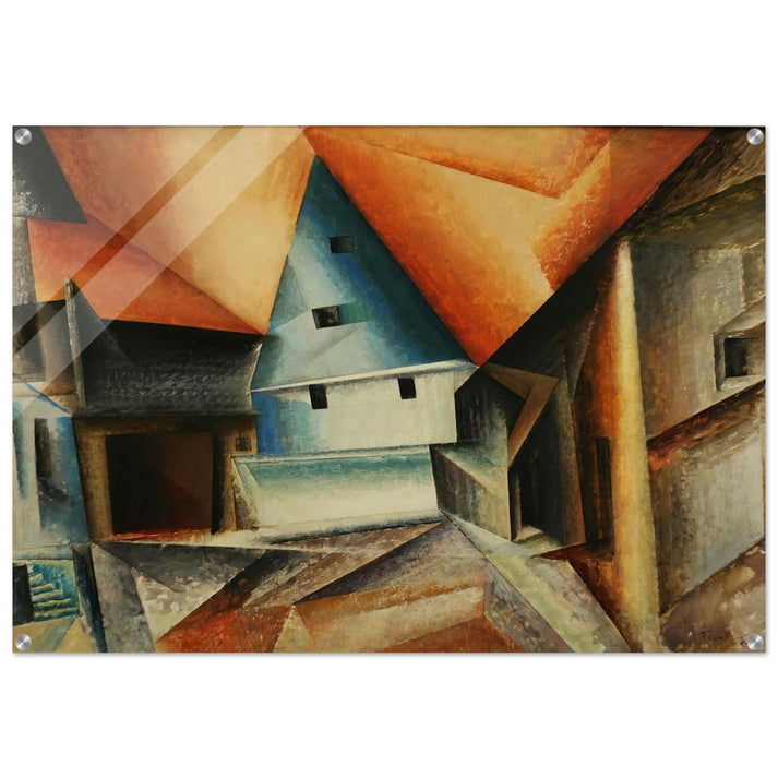 OBERWEIMAR 1921 - Lyonel Feininger Acrylic Print - 70x100 cm / 28x40″ inches | Lyonel Feininger Wall Art | Lyonel Feininger Prints